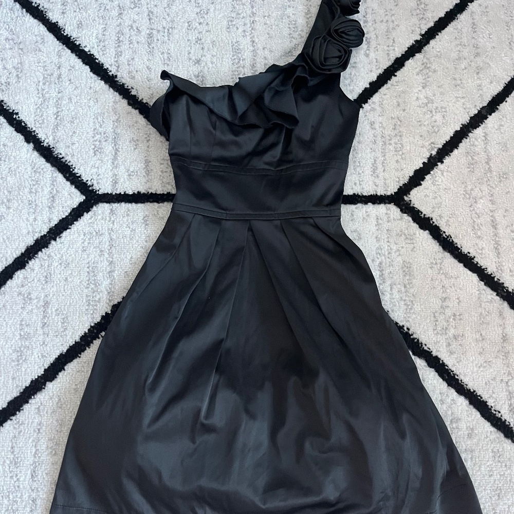 NEW womens juniors one shoulder black dress size 7